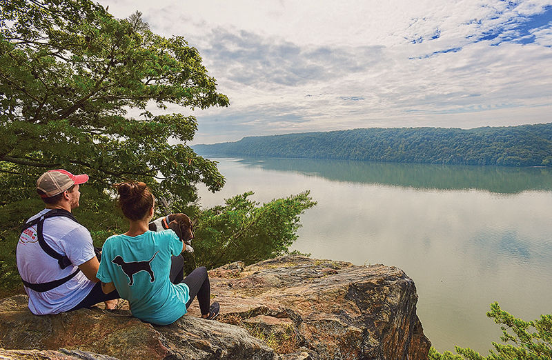 Turkey Hill trail overlook along the Susquehanna River, PA